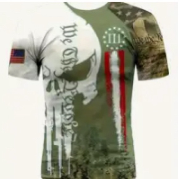 Other - Men's Graphic T-Shirt - Green and White